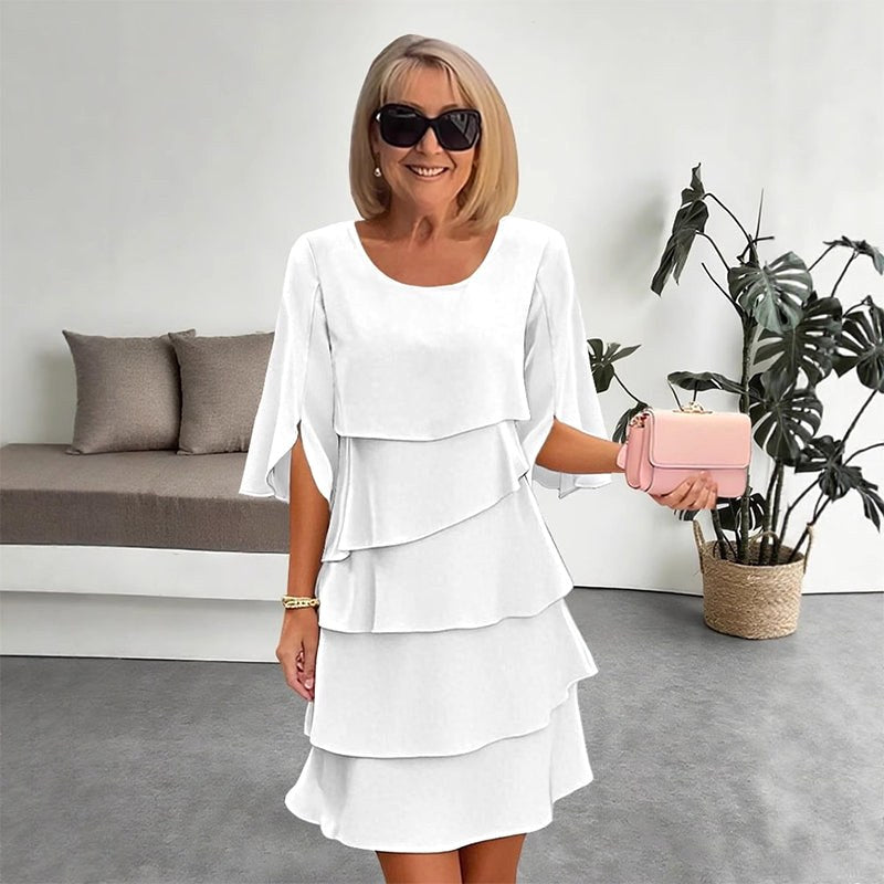 Madison | Women's Chic Puff Sleeve Layered Dress - image 12