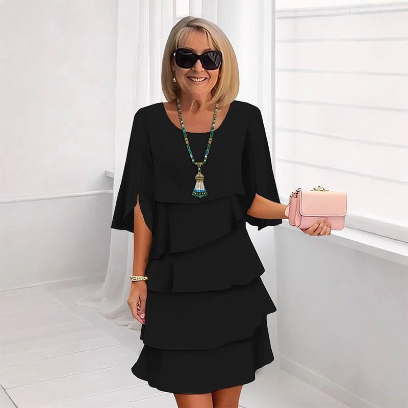 Madison | Women's Chic Puff Sleeve Layered Dress - image 13