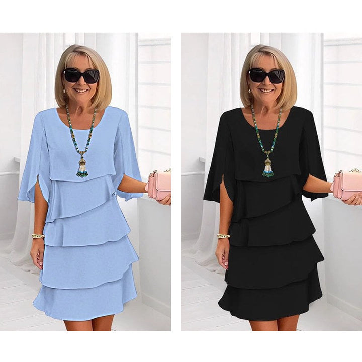 Madison | Women's Chic Puff Sleeve Layered Dress - image 16