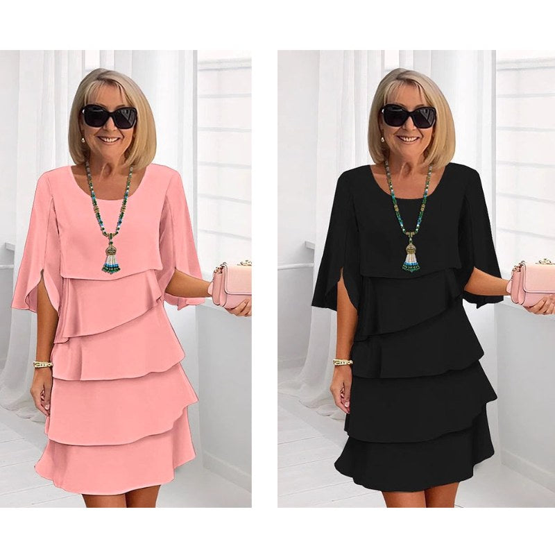 Madison | Women's Chic Puff Sleeve Layered Dress - image 17