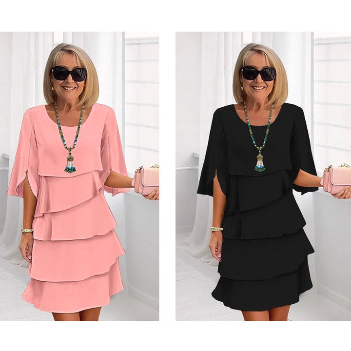 Madison | Women's Chic Puff Sleeve Layered Dress - image 17
