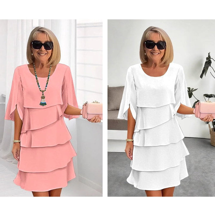 Madison | Women's Chic Puff Sleeve Layered Dress - image 18