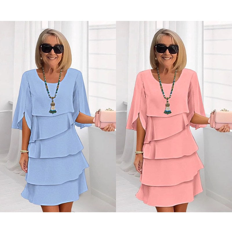 Madison | Women's Chic Puff Sleeve Layered Dress - image 20