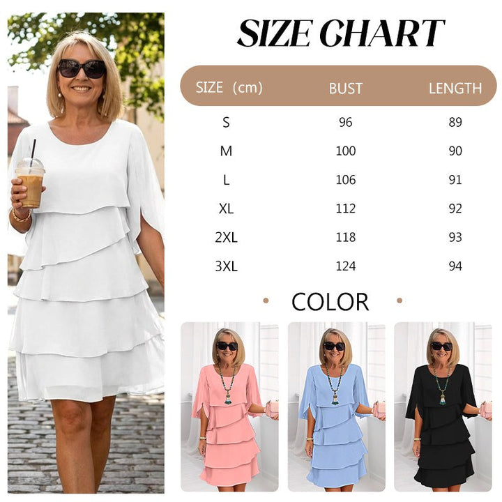 Madison | Women's Chic Puff Sleeve Layered Dress - image 9