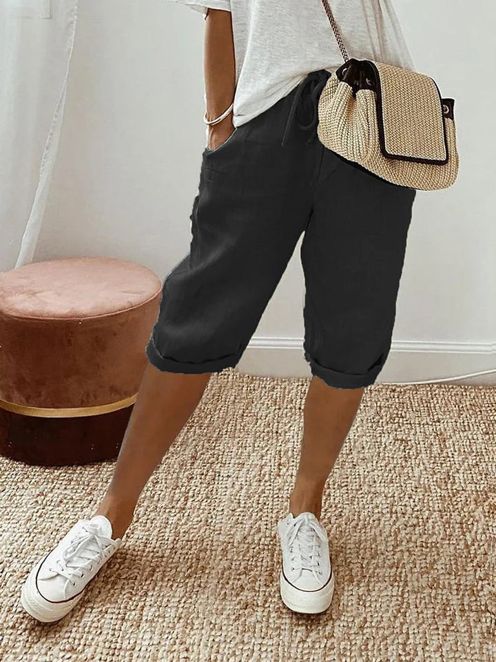 Madison | Women's Cotton Relaxed-Fit Pants - Black