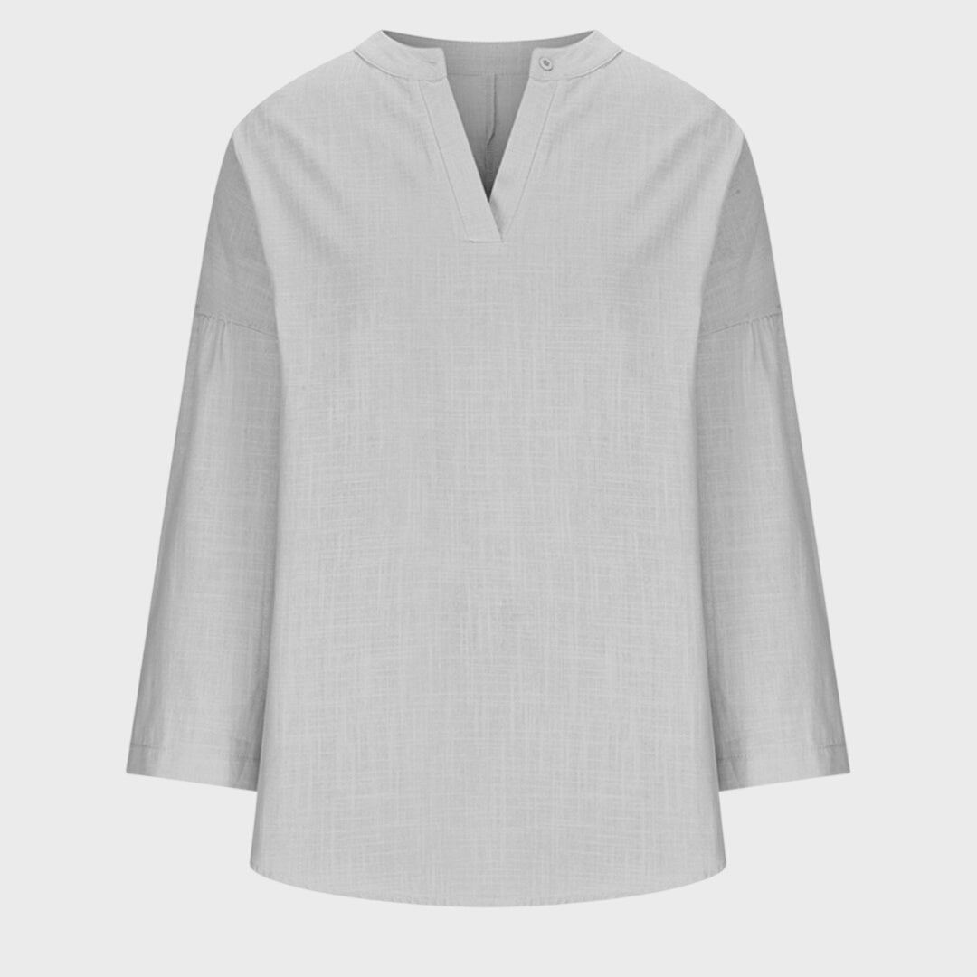 Madison | Women's Flowy Linen Beach Shirt - image 7
