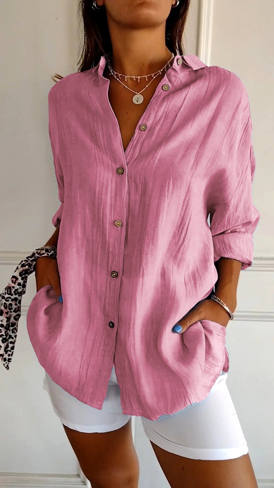 Madison | Women's Linen Button-Down Shirt - Yellow