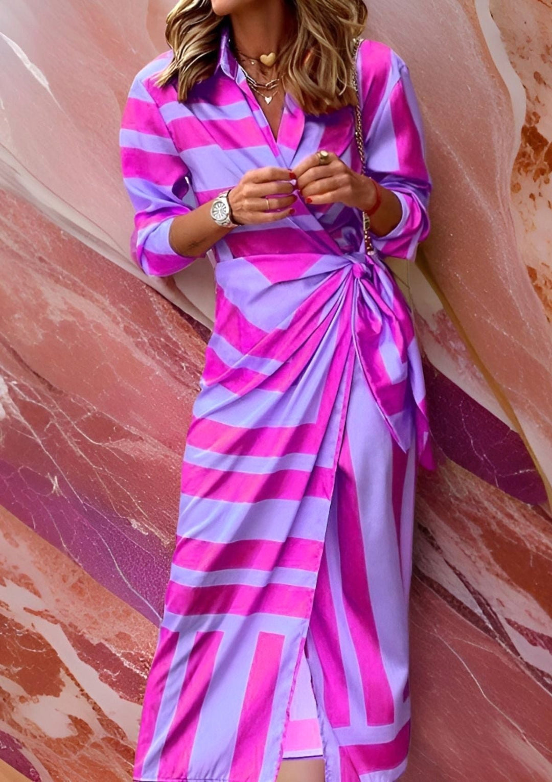 Madison | Women's Printed Waist-Cinching Shirt Dress - image 12