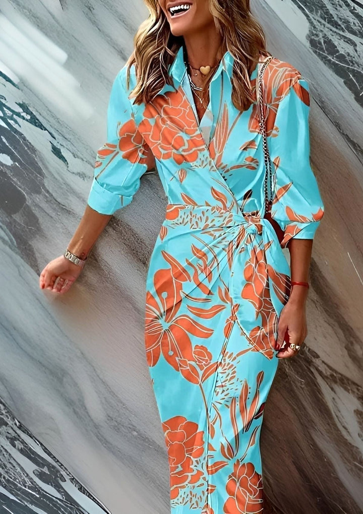 Madison | Women's Printed Waist-Cinching Shirt Dress - image 13