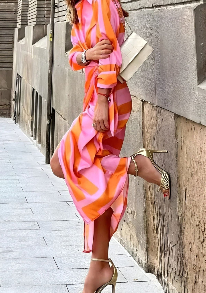 Madison | Women's Printed Waist-Cinching Shirt Dress - image 7