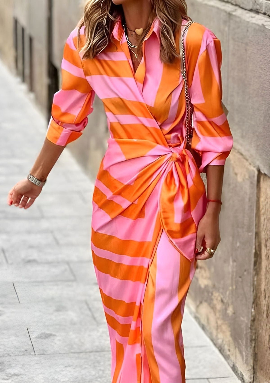 Madison | Women's Printed Waist-Cinching Shirt Dress - image 8
