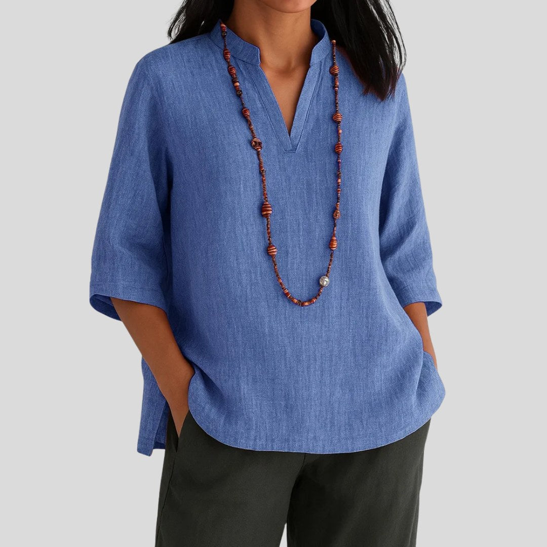 Madison | Women's Relaxed Lightweight Blouse - Blue