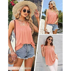 Madison | Women's Square Neck Pleated Tank Top - image 9