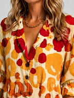Maisie | Women's Printed Shirt Dress, Relaxed-Fit Everyday Dress | Animated Apparel | Blue