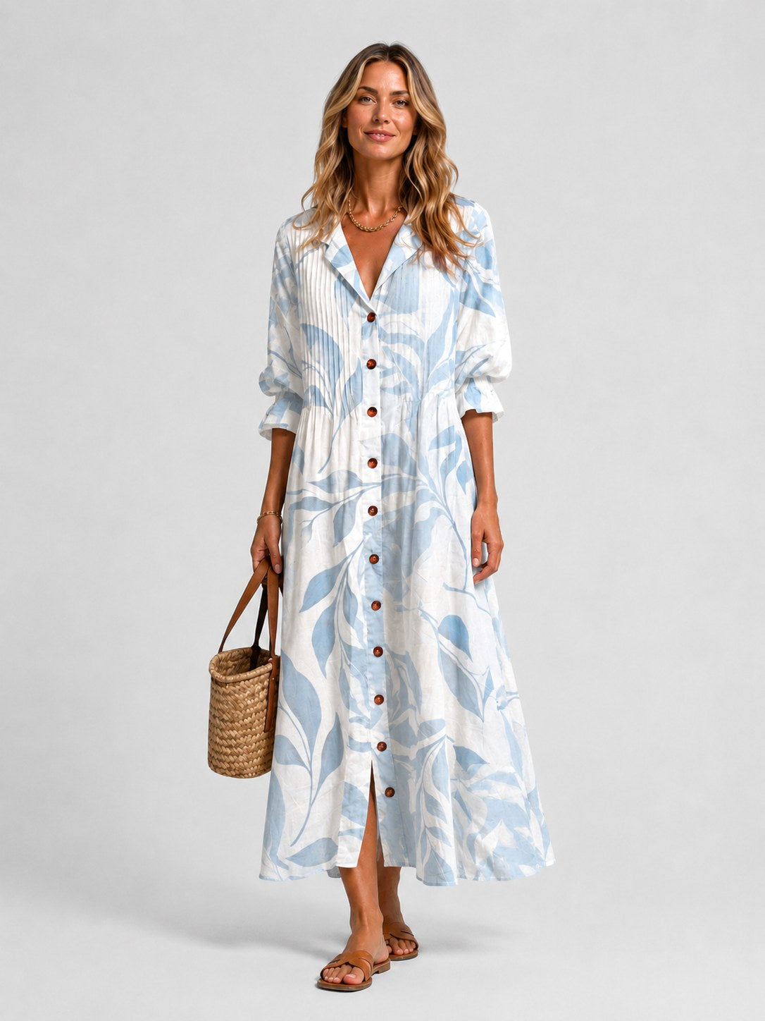 Maisie | Women's Printed Shirt Dress, Relaxed-Fit Everyday Dress | Animated Apparel