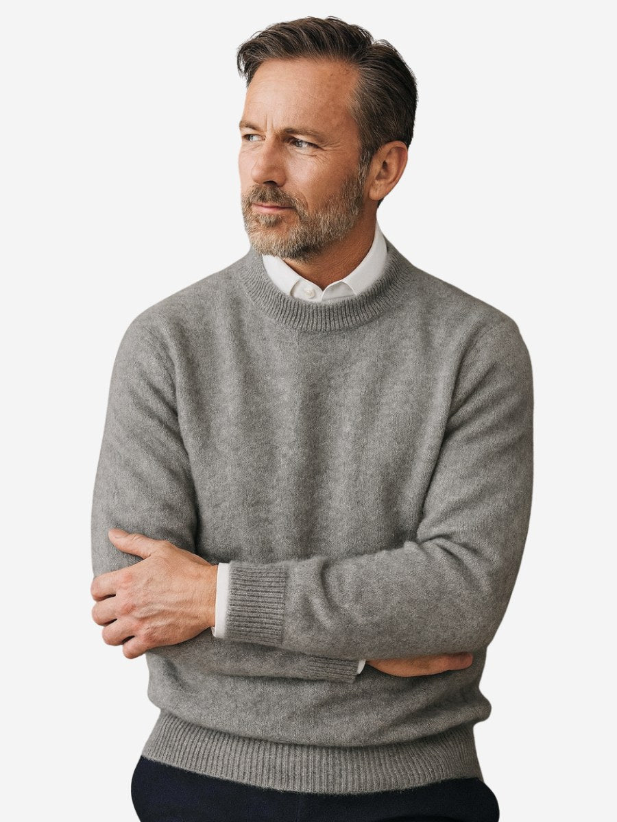 Malcolm | Men's Cashmere Pullover Jumper, Lightweight Knit Jumper | Animated Apparel