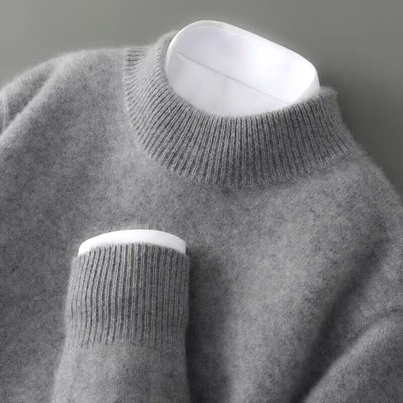 Malcolm | Men's Cashmere Pullover Jumper, Lightweight Knit Jumper | Animated Apparel