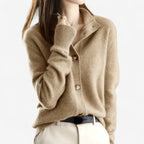 Mallory | Women's Cashmere Cardigan, Classic Button-Front Cardigan | Animated Apparel