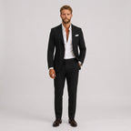 Eli | Men's Slim-Fit Linen Suit, Tailored Two-Piece Suit | Animated Apparel