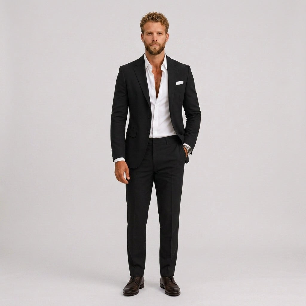 Eli | Men's Slim-Fit Linen Suit, Tailored Two-Piece Suit | Animated Apparel