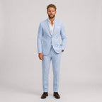 Eli | Men's Slim-Fit Linen Suit, Tailored Two-Piece Suit | Animated Apparel