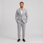 Eli | Men's Slim-Fit Linen Suit, Tailored Two-Piece Suit | Animated Apparel