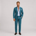 Eli | Men's Slim-Fit Linen Suit, Tailored Two-Piece Suit | Animated Apparel