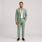 Eli | Men's Slim-Fit Linen Suit, Tailored Two-Piece Suit | Animated Apparel