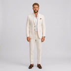 Eli | Men's Slim-Fit Linen Suit, Tailored Two-Piece Suit | Animated Apparel