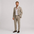 Eli | Men's Slim-Fit Linen Suit, Tailored Two-Piece Suit | Animated Apparel