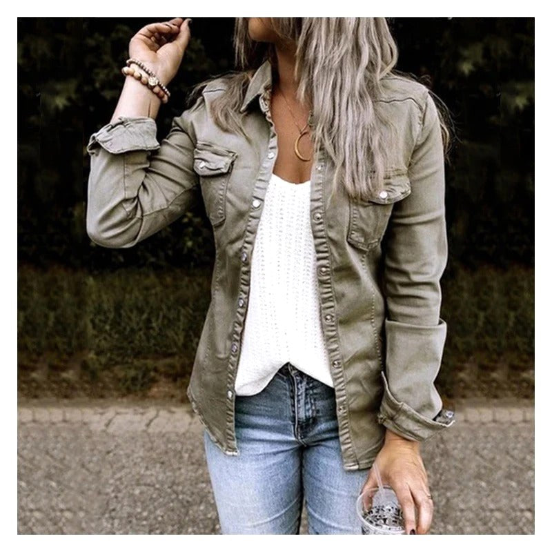 Margaret | Women's Classic Denim Jacket, Timeless Denim Jacket | Animated Apparel