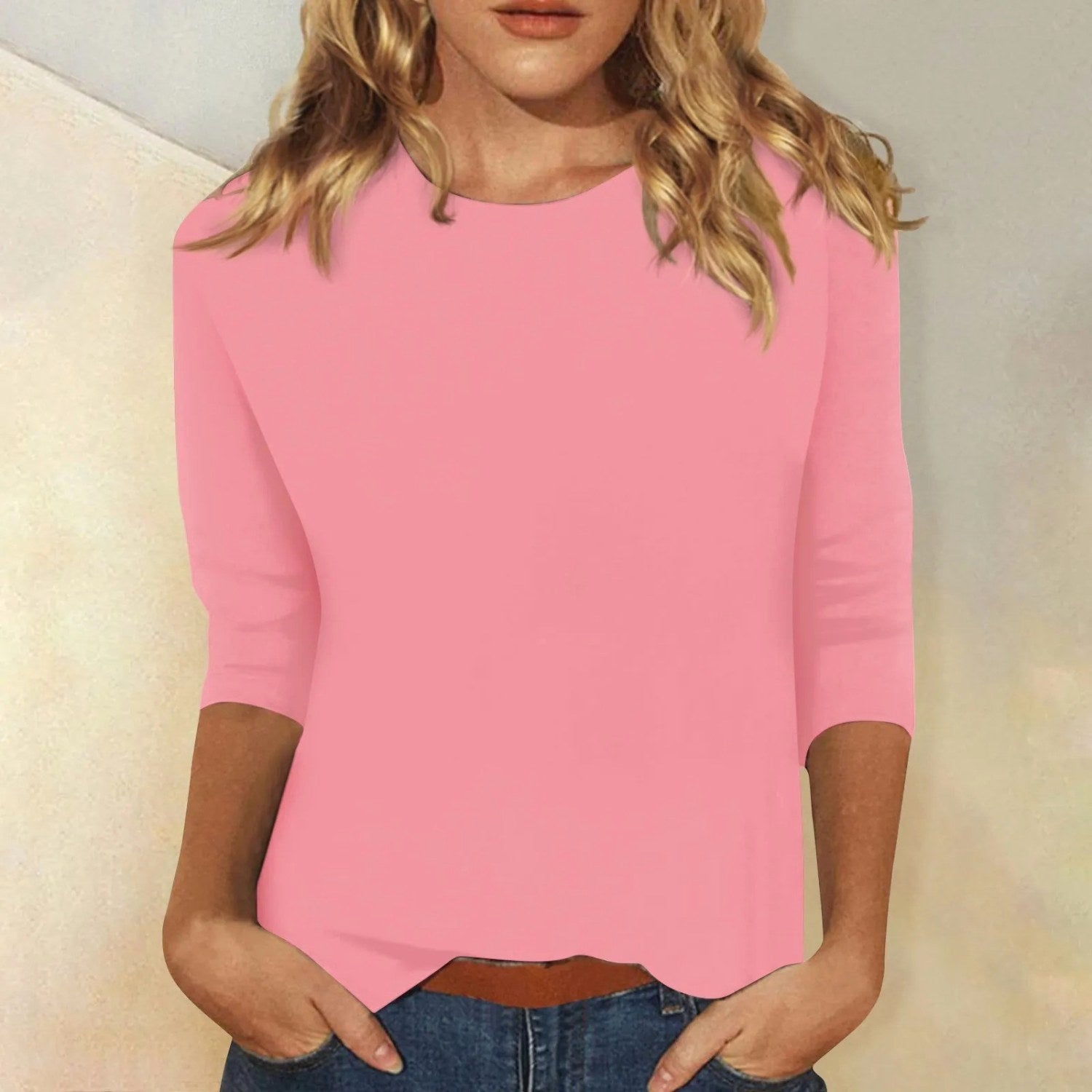 Margot | Women's Relaxed Fit Long Sleeve Top, Round Neck Everyday Top | Animated Apparel