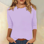 Margot | Women's Relaxed Fit Long Sleeve Top, Round Neck Everyday Top | Animated Apparel