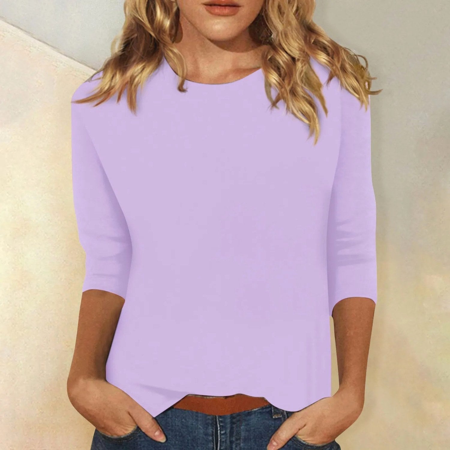Margot | Women's Relaxed Fit Long Sleeve Top, Round Neck Everyday Top | Animated Apparel
