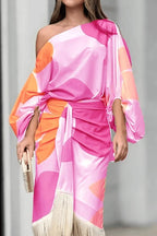 Mariska | Women's One Shoulder Midi Dress - image 11