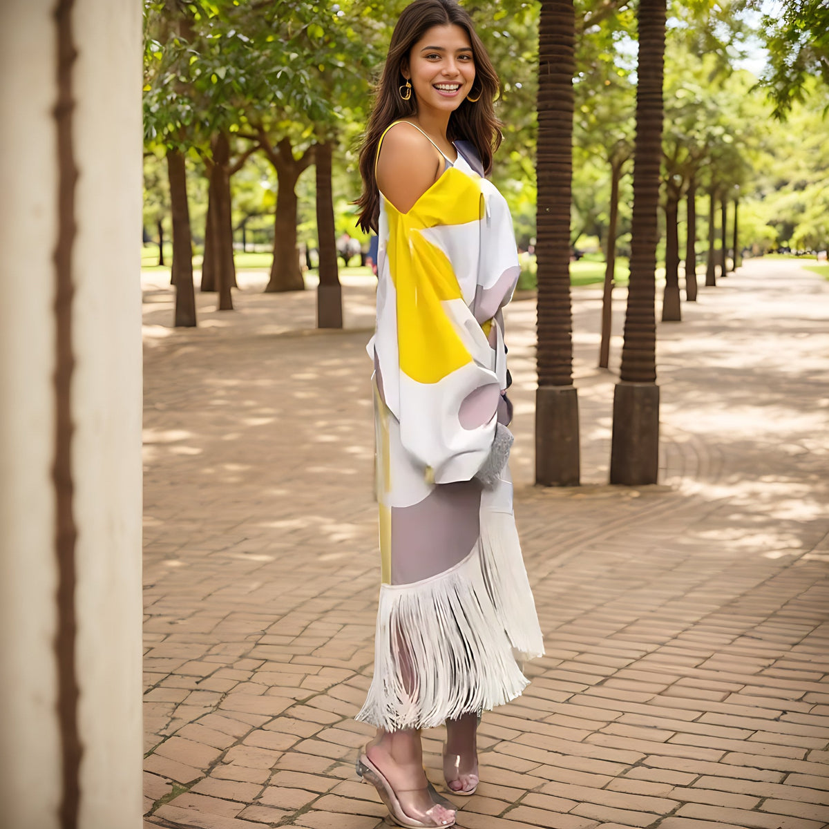 Mariska | Women's One Shoulder Midi Dress - image 4