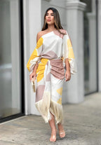 Mariska | Women's One Shoulder Midi Dress - image 5