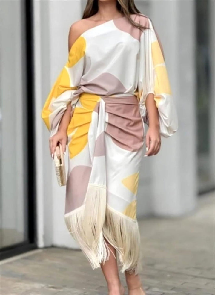 Mariska | Women's One Shoulder Midi Dress - image 6