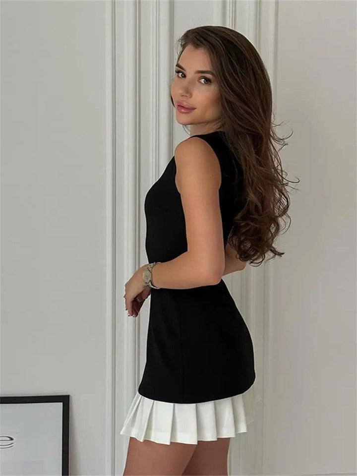 Marlowe | Women's High Neck Sleeveless Mini Dress - image 2