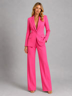 Martha | Women's Tailored Blazer and Wide-Leg Trousers Set, Smart Occasion Suit | Animated Apparel