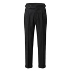 Mason | Men's Double-Pleat High-Waist Trousers, Tailored Tapered Trousers | Animated Apparel