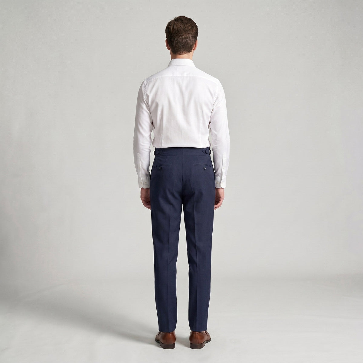 Mason | Men's Double-Pleat High-Waist Trousers, Tailored Tapered Trousers | Animated Apparel | Black