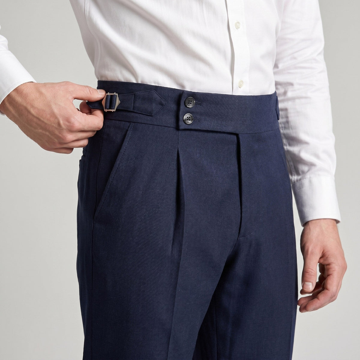 Mason | Men's Double-Pleat High-Waist Trousers, Tailored Tapered Trousers | Animated Apparel