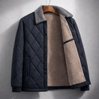 Mason | Men's Quilted Fleece Jacket, Warm Autumn Jacket | Animated Apparel | Black