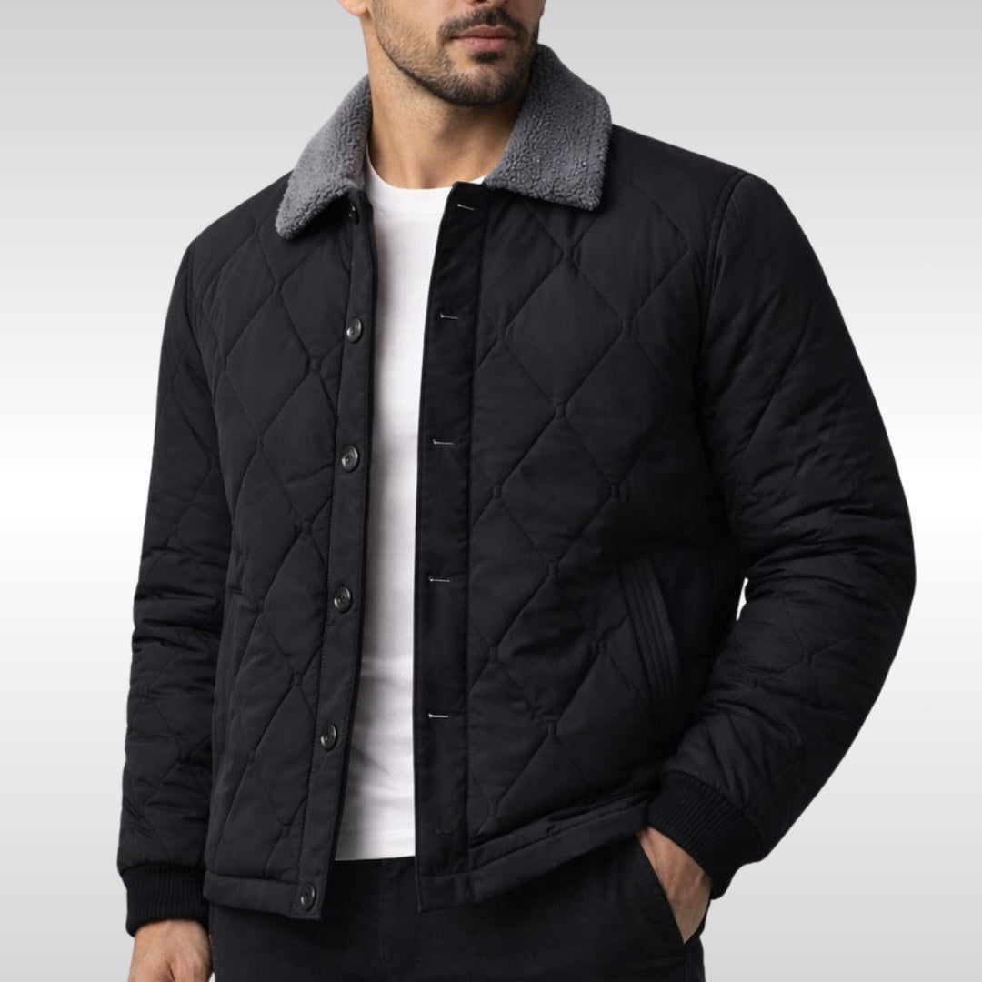 Mason | Men's Quilted Fleece Jacket, Warm Autumn Jacket | Animated Apparel