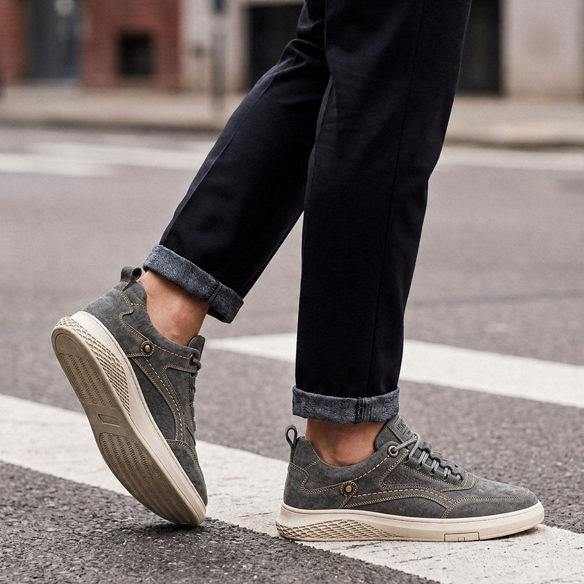 Mason | Women's Suede-Effect Retro Trainers, Everyday Trainers | Animated Apparel