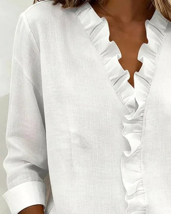 Matilda | Women's Lightweight V-Neck Blouse - image 8