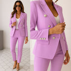 Matilda | Women's Slim-Fit Two-Piece Suit, Double-Breasted Blazer Suit | Animated Apparel