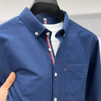 Asher | Men's Oxford Button-Down Shirt, Long-Sleeve Smart Casual Shirt | Animated Apparel