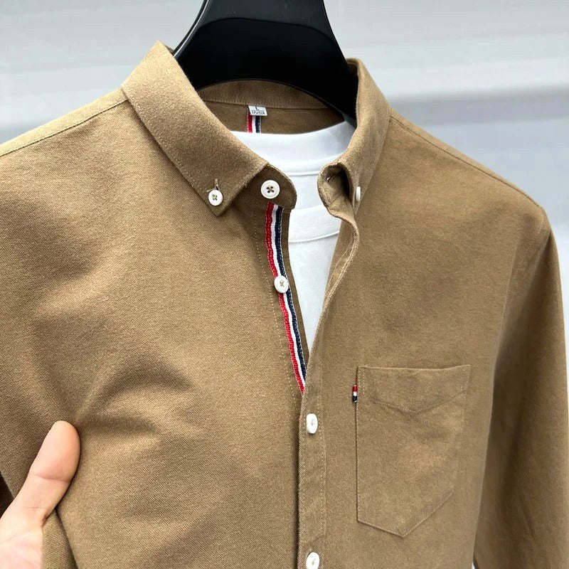 Asher | Men's Oxford Button-Down Shirt, Long-Sleeve Smart Casual Shirt | Animated Apparel